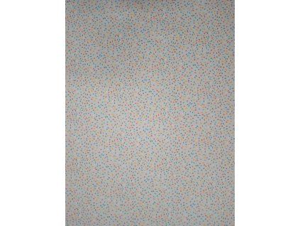 tisk- minirybičky color na modré 27623 Q