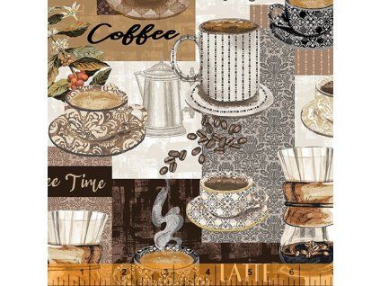 tisk- Coffe Connoisseur - konvičky,šálky