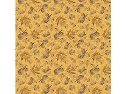 tisk- A FLUTTER OF LEAVES 1649-29123s hořčicová